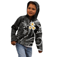 Polynesian Hawaii Kid Hoodie Lanai Islands with Pacific Plumeria White Vibe LT9 - Polynesian Pride