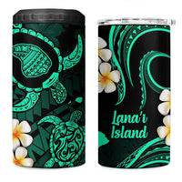 Hawaii Lanai Islands Pacific Plumeria 4 in 1 Can Cooler Tumbler Turquoise Polynesian Tattoo LT9 One Size: 16 oz Turquoise - Polynesian Pride
