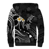 Polynesian Hawaii Sherpa Hoodie Kauai Islands with Pacific Plumeria White Vibe LT9 - Polynesian Pride