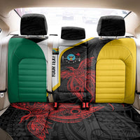 Personalised PNG Hela Province Back Car Seat Cover Bird of Paradise Tattoo Flag Motif LT9 - Polynesian Pride