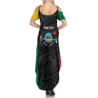 Personalised PNG Hela Province Family Matching Summer Maxi Dress and Hawaiian Shirt Bird of Paradise Tattoo Flag Motif LT9 - Polynesian Pride