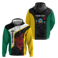 Personalised PNG Hela Province Hoodie Bird of Paradise Tattoo Flag Motif LT9 - Polynesian Pride