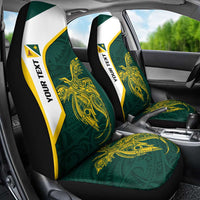 Personalised PNG Jiwaka Province Car Seat Cover Bird of Paradise Tattoo Flag Motif LT9 - Polynesian Pride