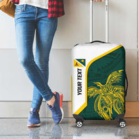 Personalised PNG Jiwaka Province Luggage Cover Bird of Paradise Tattoo Flag Motif LT9 - Polynesian Pride