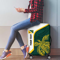 Personalised PNG Jiwaka Province Luggage Cover Bird of Paradise Tattoo Flag Motif LT9 - Polynesian Pride