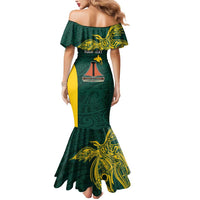 Personalised PNG Jiwaka Province Mermaid Dress Bird of Paradise Tattoo Flag Motif LT9 - Polynesian Pride