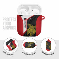 Personalised PNG Sandaun Province AirPods Case Bird of Paradise Tattoo Flag Motif LT9 - Polynesian Pride