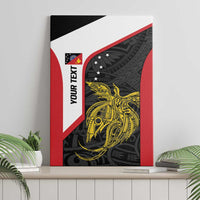 Personalised PNG Sandaun Province Canvas Wall Art Bird of Paradise Tattoo Flag Motif - Polynesian Pride