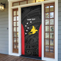 Personalised PNG Sandaun Province Door Cover Bird of Paradise Tattoo Flag Motif LT9 - Polynesian Pride