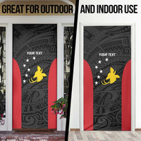 Personalised PNG Sandaun Province Door Cover Bird of Paradise Tattoo Flag Motif LT9 - Polynesian Pride