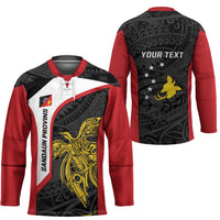 Personalised PNG Sandaun Province Hockey Jersey Bird of Paradise Tattoo Flag Motif LT9 - Polynesian Pride