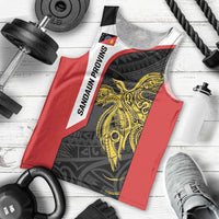 Personalised PNG Sandaun Province Men Tank Top Bird of Paradise Tattoo Flag Motif LT9 - Polynesian Pride