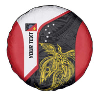 Personalised PNG Sandaun Province Spare Tire Cover Bird of Paradise Tattoo Flag Motif LT9 - Polynesian Pride