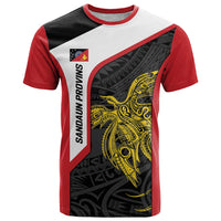 Personalised PNG Sandaun Province T Shirt Bird of Paradise Tattoo Flag Motif LT9 Red - Polynesian Pride