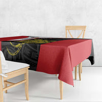 Personalised PNG Sandaun Province Tablecloth Bird of Paradise Tattoo Flag Motif - Polynesian Pride