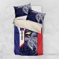 Personalised PNG West New Britain Province Bedding Set Bird of Paradise Tattoo Flag Motif - Polynesian Pride