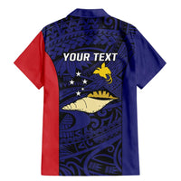 Personalised PNG West New Britain Province Family Matching Mermaid Dress and Hawaiian Shirt Bird of Paradise Tattoo Flag Motif LT9 - Polynesian Pride