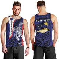 Personalised PNG West New Britain Province Men Tank Top Bird of Paradise Tattoo Flag Motif LT9 - Polynesian Pride