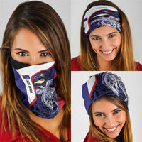 Personalised PNG West New Britain Province Neck Gaiter Bird of Paradise Tattoo Flag Motif LT9 - Polynesian Pride