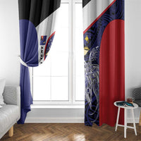 Personalised PNG West New Britain Province Window Curtain Bird of Paradise Tattoo Flag Motif LT9 - Polynesian Pride