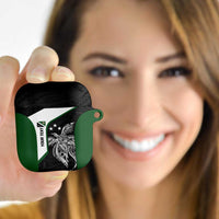 Personalised PNG Western Highlands Province AirPods Case Bird of Paradise Tattoo Flag Motif LT9 Green - Polynesian Pride