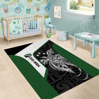 Personalised PNG Western Highlands Province Area Rug Bird of Paradise Tattoo Flag Motif LT9 - Polynesian Pride