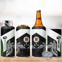 Personalised PNG Western Highlands Province 4 in 1 Can Cooler Tumbler Bird of Paradise Tattoo Flag Motif LT9 - Polynesian Pride