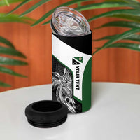 Personalised PNG Western Highlands Province 4 in 1 Can Cooler Tumbler Bird of Paradise Tattoo Flag Motif LT9 - Polynesian Pride