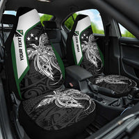 Personalised PNG Western Highlands Province Car Seat Cover Bird of Paradise Tattoo Flag Motif LT9 One Size Green - Polynesian Pride