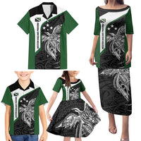 Personalised PNG Western Highlands Province Family Matching Puletasi and Hawaiian Shirt Bird of Paradise Tattoo Flag Motif LT9 - Polynesian Pride