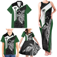 Personalised PNG Western Highlands Province Family Matching Tank Maxi Dress and Hawaiian Shirt Bird of Paradise Tattoo Flag Motif LT9 - Polynesian Pride