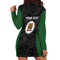 Personalised PNG Western Highlands Province Hoodie Dress Bird of Paradise Tattoo Flag Motif LT9 - Polynesian Pride