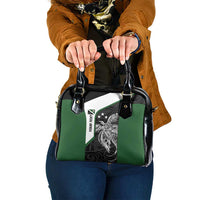 Personalised PNG Western Highlands Province Shoulder Handbag Bird of Paradise Tattoo Flag Motif LT9 One Size Green - Polynesian Pride