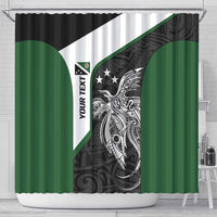 Personalised PNG Western Highlands Province Shower Curtain Bird of Paradise Tattoo Flag Motif LT9 - Polynesian Pride