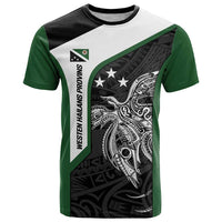 Personalised PNG Western Highlands Province T Shirt Bird of Paradise Tattoo Flag Motif LT9 Green - Polynesian Pride