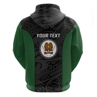 Personalised PNG Western Highlands Province Zip Hoodie Bird of Paradise Tattoo Flag Motif LT9 - Polynesian Pride
