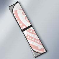 White Sunday Lotu Tamaiti Auto Sun Shade Polynesian Wave Pastel Blush - Polynesian Pride