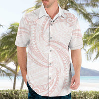 White Sunday Lotu Tamaiti Hawaiian Shirt Polynesian Wave Pastel Blush LT9 - Polynesian Pride