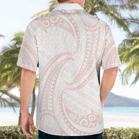 White Sunday Lotu Tamaiti Hawaiian Shirt Polynesian Wave Pastel Blush LT9 - Polynesian Pride