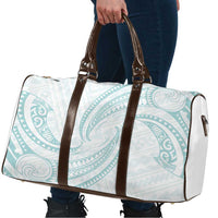 White Sunday Lotu Tamaiti Travel Bag Polynesian Wave Pastel Cyan LT9 - Polynesian Pride