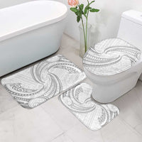 White Sunday Lotu Tamaiti Bathroom Set Polynesian Wave Pastel Gray LT9 - Polynesian Pride