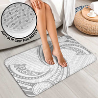 White Sunday Lotu Tamaiti Bathroom Set Polynesian Wave Pastel Gray LT9 - Polynesian Pride