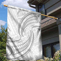White Sunday Lotu Tamaiti Garden Flag Polynesian Wave Pastel Gray LT9 - Polynesian Pride