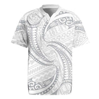 White Sunday Lotu Tamaiti Rugby Jersey Polynesian Wave Pastel Gray LT9 Gray - Polynesian Pride