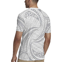 White Sunday Lotu Tamaiti Rugby Jersey Polynesian Wave Pastel Gray LT9 - Polynesian Pride