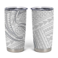 White Sunday Lotu Tamaiti Tumbler Cup Polynesian Wave Pastel Gray LT9 Gray - Polynesian Pride