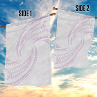 White Sunday Lotu Tamaiti Garden Flag Polynesian Wave Pastel Mauve LT9 - Polynesian Pride