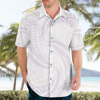 White Sunday Lotu Tamaiti Hawaiian Shirt Polynesian Wave Pastel Mauve LT9 - Polynesian Pride