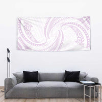 White Sunday Lotu Tamaiti Tapestry Polynesian Wave Pastel Mauve LT9 - Polynesian Pride