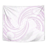 White Sunday Lotu Tamaiti Tapestry Polynesian Wave Pastel Mauve LT9 - Polynesian Pride